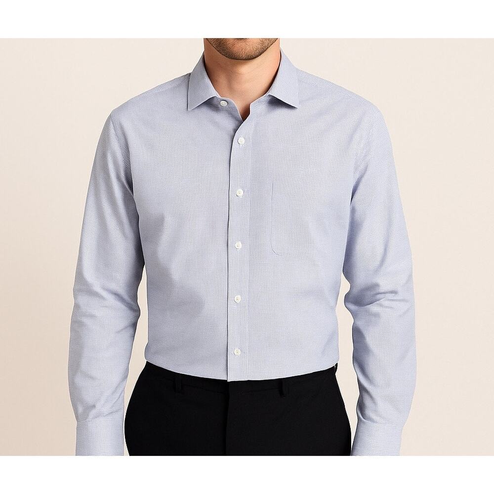 Lauren‎ Ralph Lauren Men’s 2XL Slim Fit Stretch Non-Iron Dress Shirt Blue